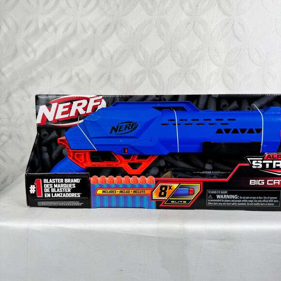 Nerf Alpha Strike Big Cat DB-2 Blaster 8X Elite Darts Hasbro - Picture 4 of 9